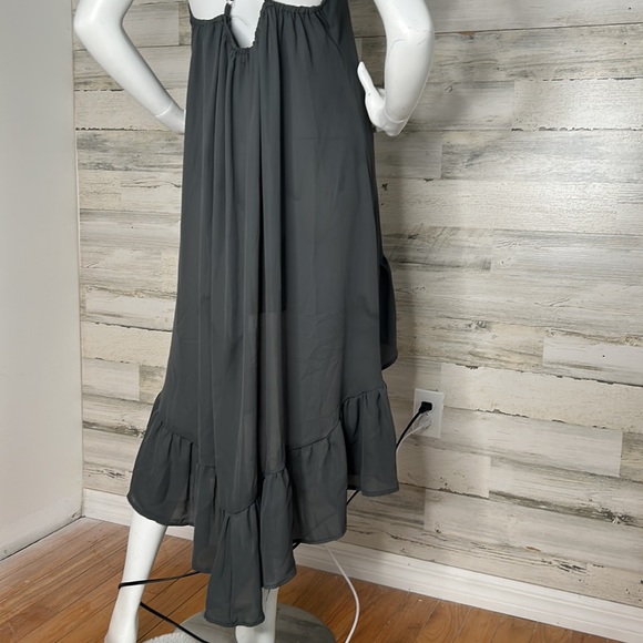 Sheer gray high low dress - Picture 6 of 8